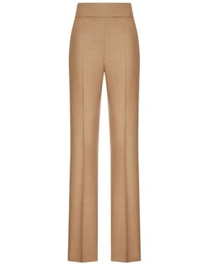 Valentino Garavani High-Waisted Pressed-Crease Trousers - Neutre