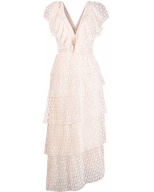 Sandro Bianca Tiered Maxi Dress - Multicolour