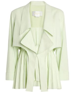Genny Pleated Cropped Jacket - White