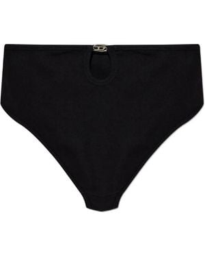 DIESEL Cut-Out Logo-Plaque Briefs - Black