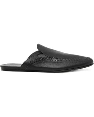 Ann Demeulemeester Whipstitch-Trim Loafers - Black