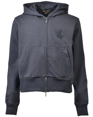 MASU Pull Zippé En Maille Nervurée Et Capuche - Blue