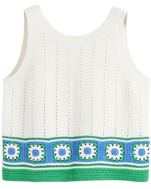 Chinti & Parker クロシェニット トップ - ホワイト