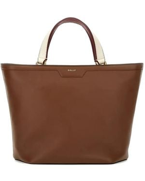 Bally Leather Top-Handle Bag - Brown