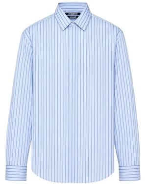 Jacquemus Simon Striped Shirt - Blue