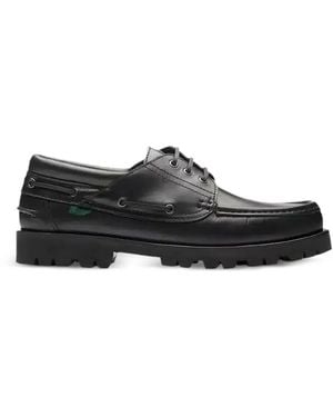 Paraboot Briac Lace-Up Boat Shoes - Black