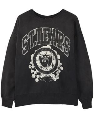SAINT Mxxxxxx X Denim Tears St. Tears Graphic-Print Jumper - Black