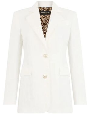 Roberto Cavalli Button-Up Blazer - White