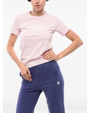 Converse Logo-Print Short-Sleeve T-Shirt - Blue