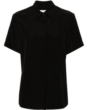 Matteau Short-Sleeve Silk Shirt - Black