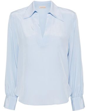 Blanca Vita Benjamin Silk Blouse - Blue
