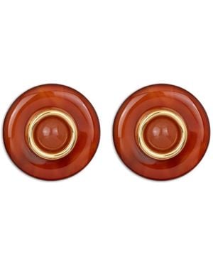 Jennifer Behr Orecchini Placcati Devon - Marrone