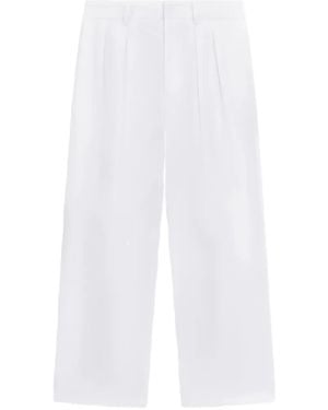 Liviana Conti Phyllis Pleated Straight-Leg Trousers - White