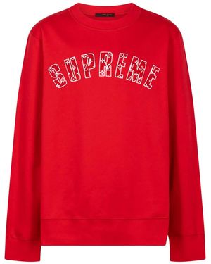 Supreme X Louis Vuitton Arc Logo Sweatshirt - Red