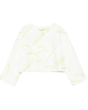 Shiatzy Chen Jacquard Cropped Jacket - White