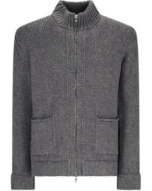 Fabrizio Del Carlo Vest Met Rits - Grijs