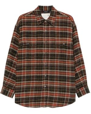 R13 Plaid Buttoned Shirt - Brown