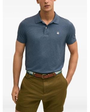 Brooks Brothers Embroidered Cotton Polo Shirt - Blue