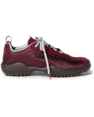 Miu Miu Bubble Technical Fabric And Suede Sneakers - Purple