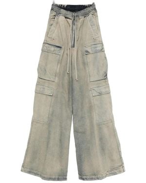 Rick Owens Cargo-Pocket Drawstring Jeans - White