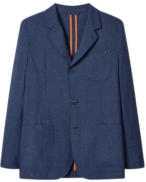 Paul Smith Single-Breasted Patck-Pocket Blazer - Blue