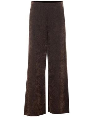 RUE DU BAC Denim-Effect Elasticated-Waist Pants - Brown