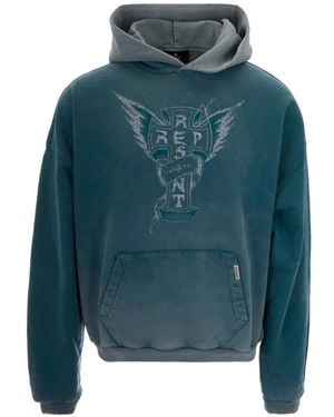 Represent Westside Graphic-Print Hoodie - Blue