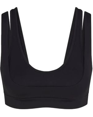 Skims Double-Strap Scoop Bra - Black