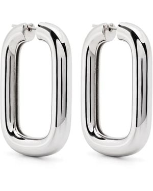 Jil Sander Sculted Hoop Earrings - White