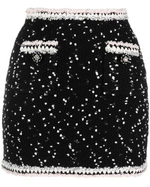 Self-Portrait Knit Mini Skirt - Black