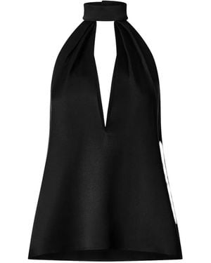 Il Volo Silk Halter Top - Black