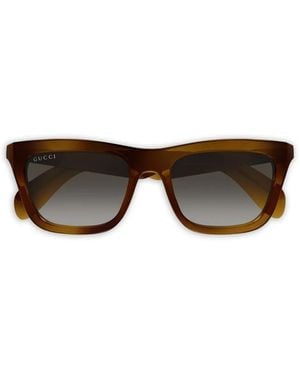 Gucci Square-Frame Sunglasses - Brown