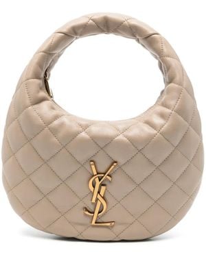 Saint Laurent Icarino Quilted Nappa Leather Shoulder Bag - White