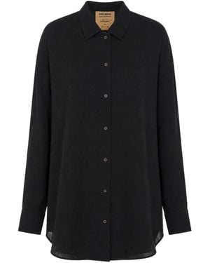 Uma Wang Jacquard-Patterned Long-Sleeve Shirt - Black