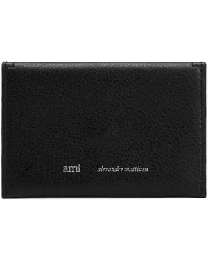 Ami Paris Etienne Envelope-Style Cardholder - Black
