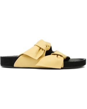 Isabel Marant Lennyo Bow-Embellished Sandals - Metallic