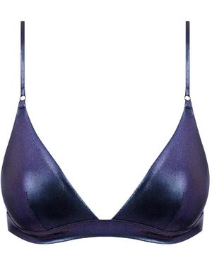 Maison Close Triangle-Cup Bikini Top - Blue