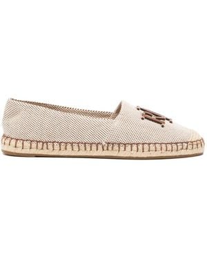 Ralph Lauren Cameryn Logo-Patch Espadrilles - Natural