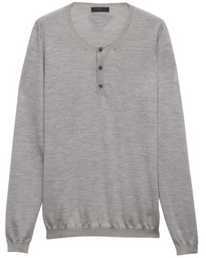 Prada Sudadera con cuello redondo - Gris