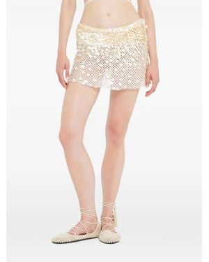 Alanui Embellishment-Details Mini Skirt - White