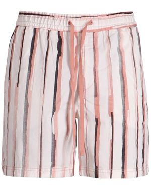 BOSS Shorts Sandrew A Righe Con Coulisse - Rosso