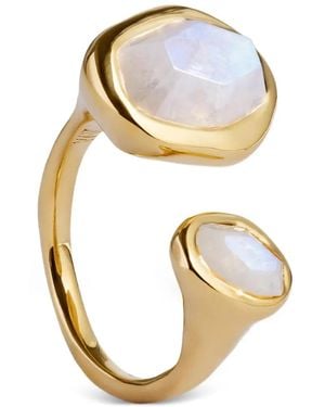 Monica Vinader Gemstone Odyssey Open Ring - Metallic