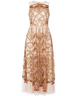 Temperley London Vestido midi Inez Cocktail - Neutro