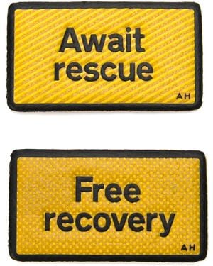 Anya Hindmarch 'Free Recovery' Stickers - Geel