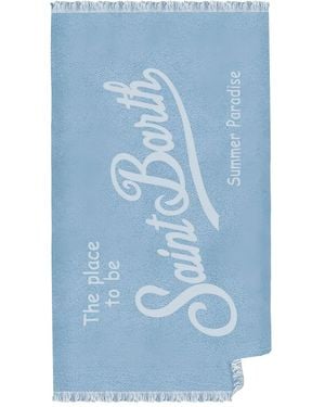 Mc2 Saint Barth Foutas Saint Barth Strandtuch mit Logo - Blau