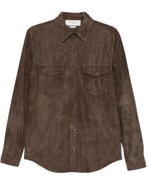 Jacob Cohen Suede Shirt Jacket - Brown