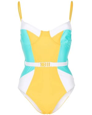 Solid & Striped The Spencer Colour-Block One-Piece - Yellow