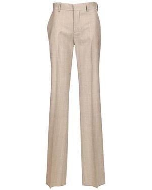 Latorre Pinstripe Wide-Leg Trousers - White