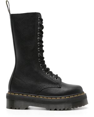Dr. Martens High Lace-Up Leather Ankle Boots - Black
