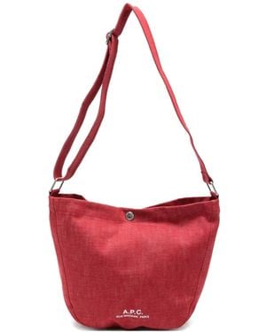 A.P.C. Bolso De Hombro Journal Con Logo - Rojo